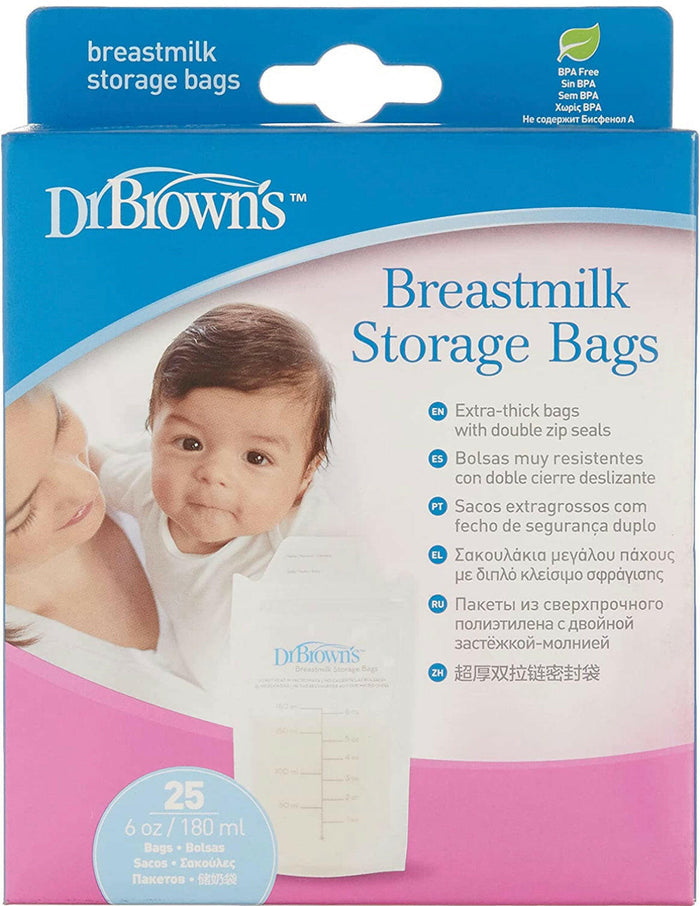Breastmilk storage bag,25pcs, by Dr brown's.
