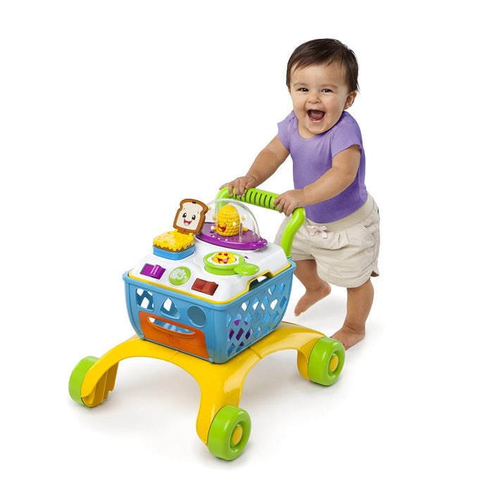 Bright Starts Giggling Gourmet 4-in-1 Shop ‘n Cook Walker Shopping Cart Push Toy