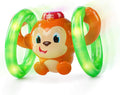 Bright Starts Roll & Glow Monkey Crawling Baby Toy with Lights and Sounds