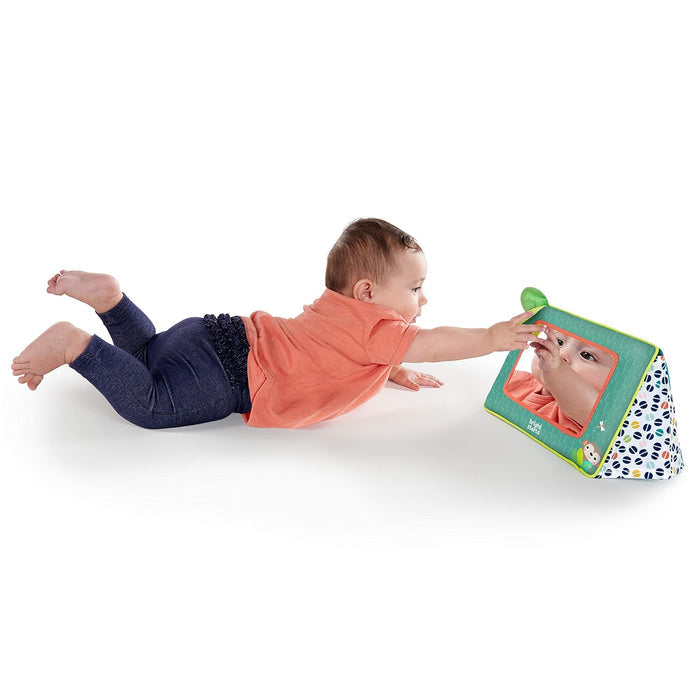 Bright Starts Sit and See Safari Floor Mirror Tummy Time Activity Toy, Ages Newborn+