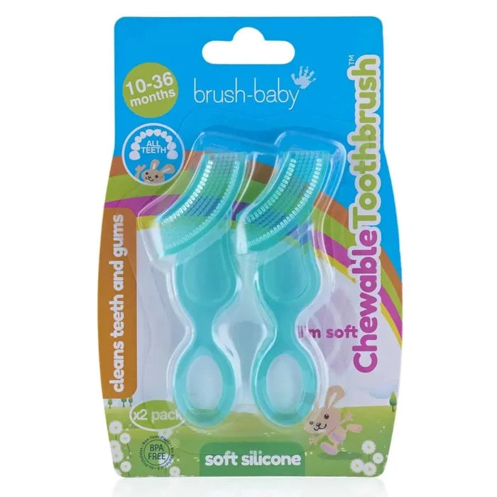 Chewable Toothbrush (Double Pack) by Brush-Baby.