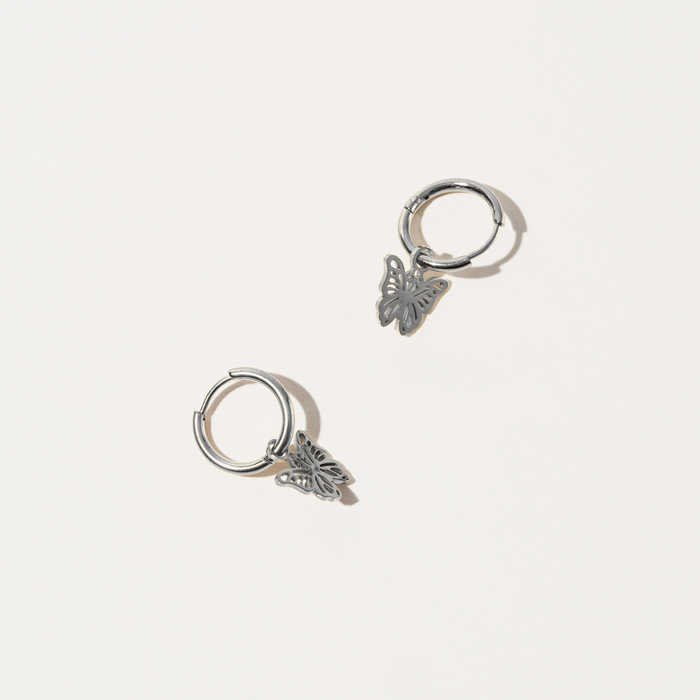 Butterfly earrings - shell