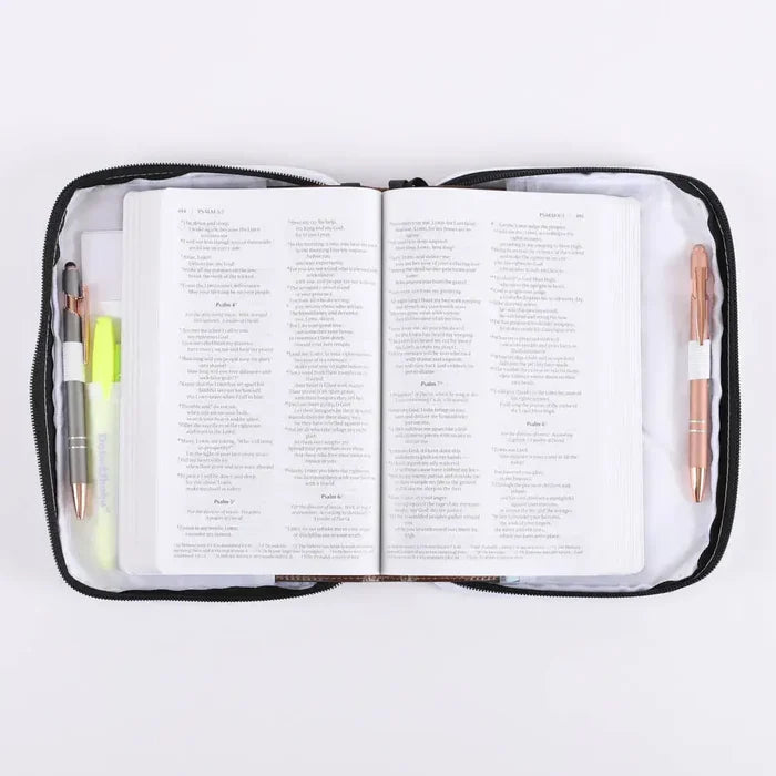 Canvas Bible Cover - Colorful Crosses - M