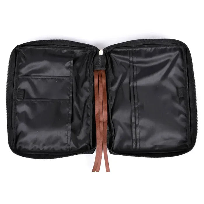 Canvas Bible Cover - Cross Patch - M