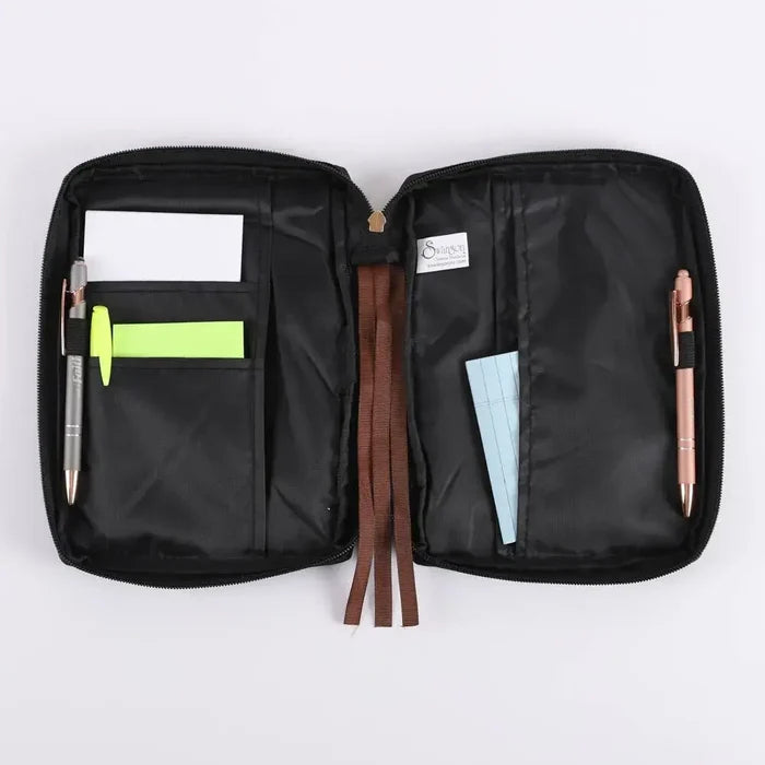 Canvas Bible Cover - Cross Patch - M