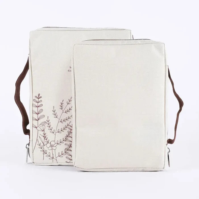 Canvas Bible Cover - Isaiah 40:8 Wildflowers - M