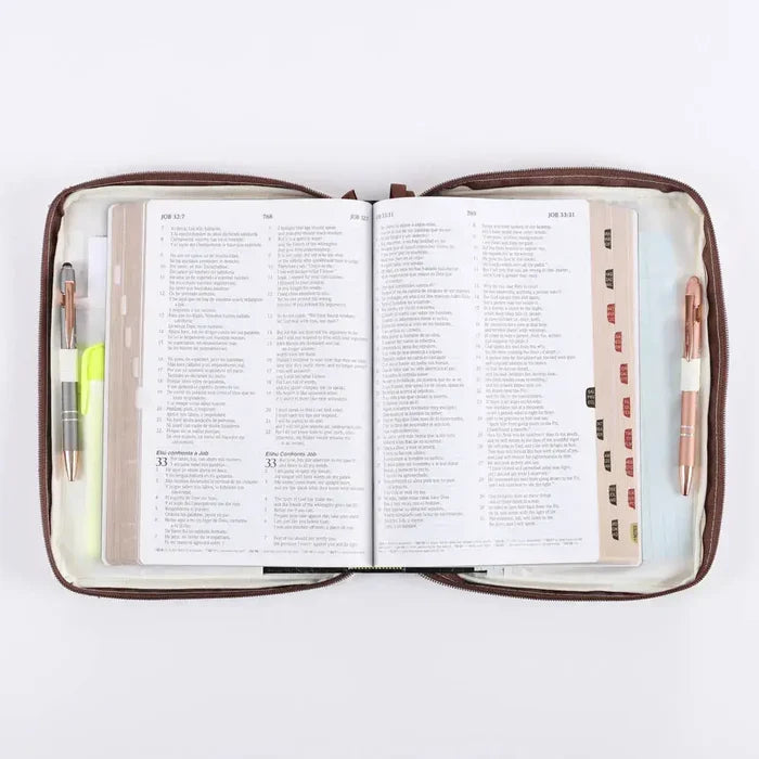 Canvas Bible Cover - Isaiah 40:8 Wildflowers - M