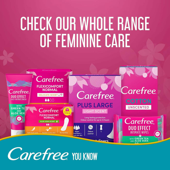 Carefree Cotton Feel Pantyliners, Fresh Scent, 56pcs