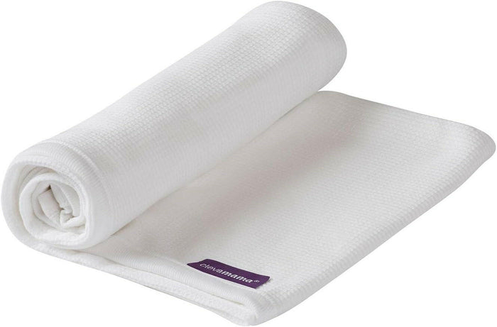 Clevamama Baby Waffle Weave Cotton Blanket - for Nursery Bedding, Moses Basket, Pushchair - 70x90 cm.