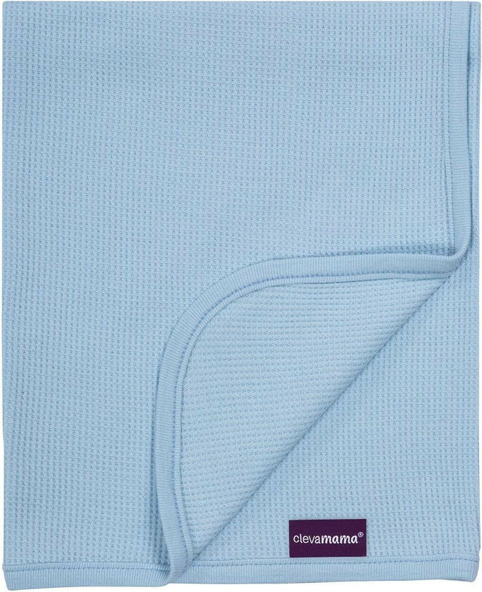 Clevamama Baby Waffle Weave Cotton Blanket - for Nursery Bedding, Moses Basket, Pushchair - 70x90 cm.