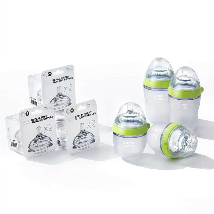 Comotomo Baby Bottle Bundle, Green.