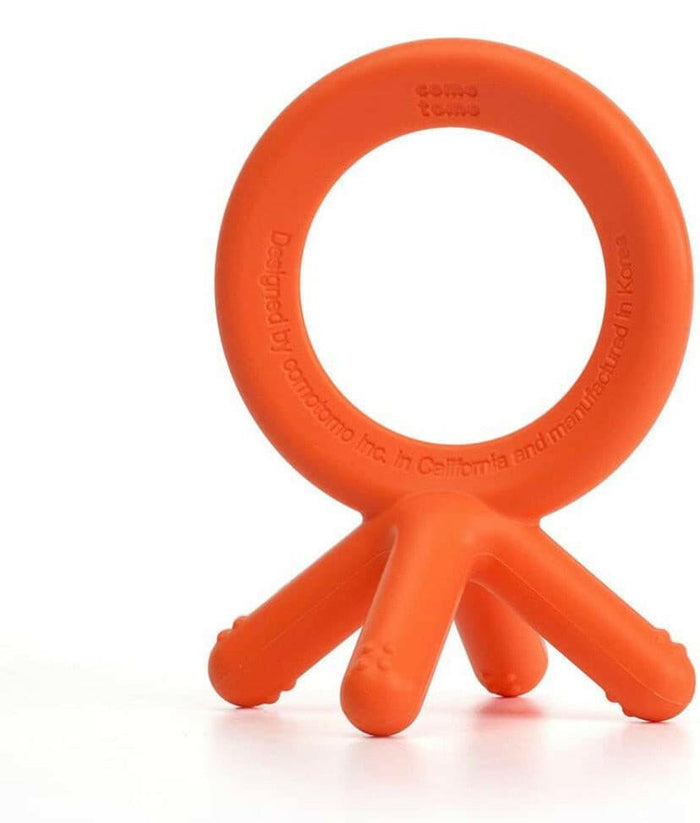 Comotomo Silicone Baby Teether, Orange.