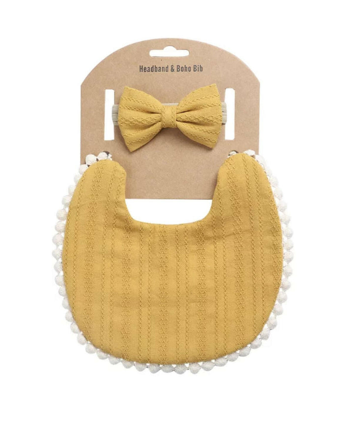 Cotton Double Sided Adjustable Bibs with bandana for baby girl.