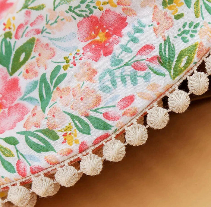 Cotton Double Sided Adjustable Bibs with bandana for baby girl.