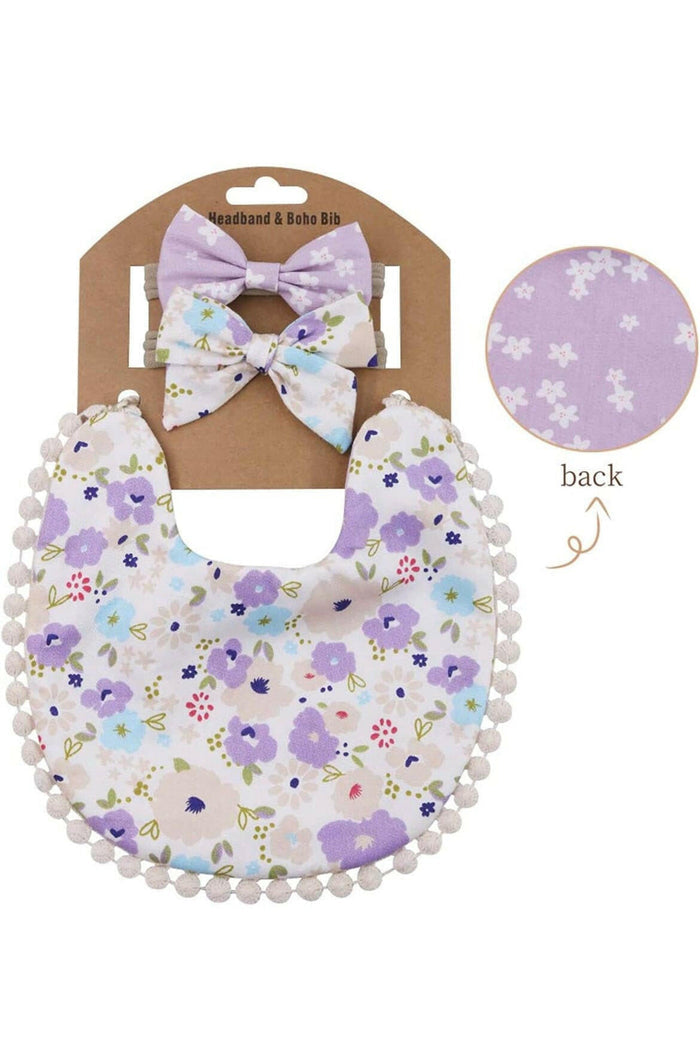 Cotton Double Sided Adjustable Bibs with bandana for baby girl.