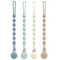 Cuddle Campus Silicone Pacifier Clip Holder One Piece Design Unisex - 4 Pack (6 Months+)