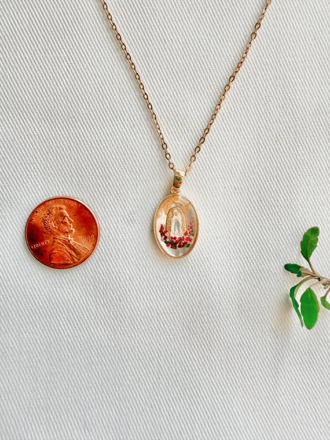 Dainty Our Lady of Lourdes Necklace
