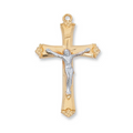 Decorative Two tone Crucifix