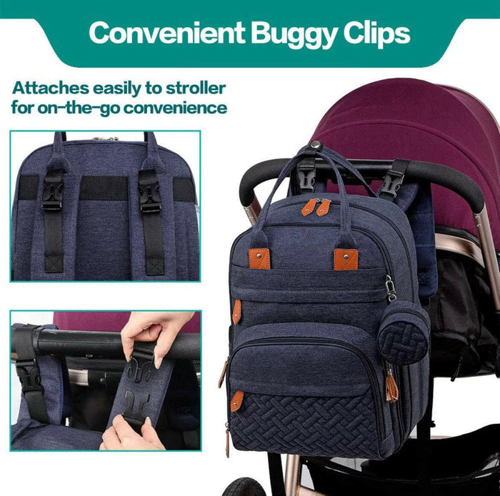 Baby Diaper bag backpack with changing pad.