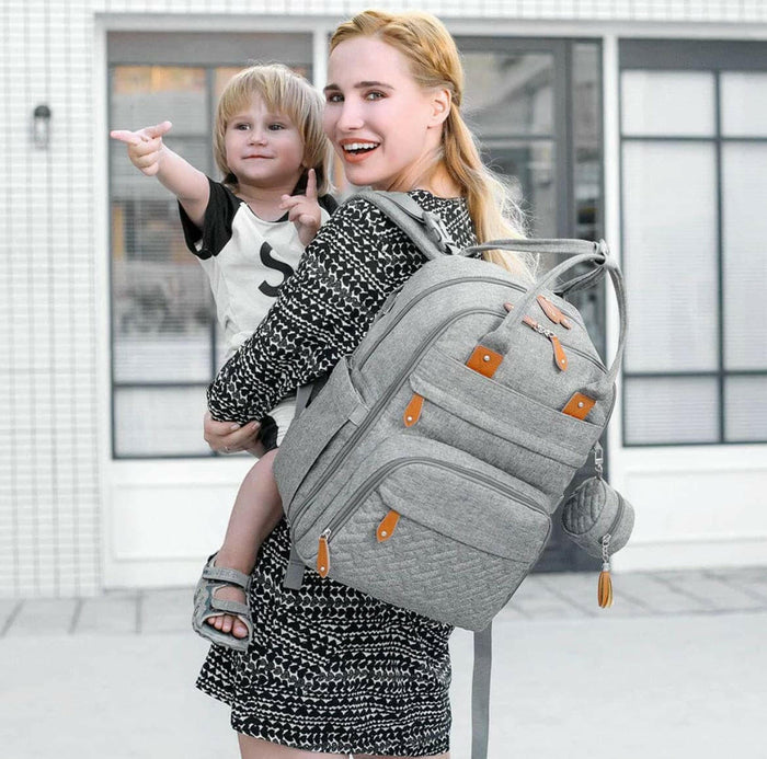 Baby Diaper bag backpack with changing pad.