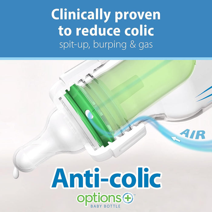 Dr. Brown's Anti-Colic Options+ Narrow Baby Bottle, 120ml