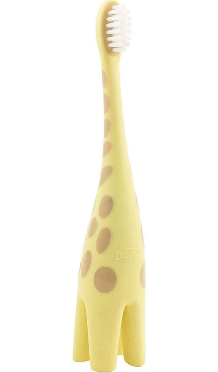 Dr. Brown's Infant-to-Toddler Toothbrush, Giraffe & Strawberry Toothpaste Set.