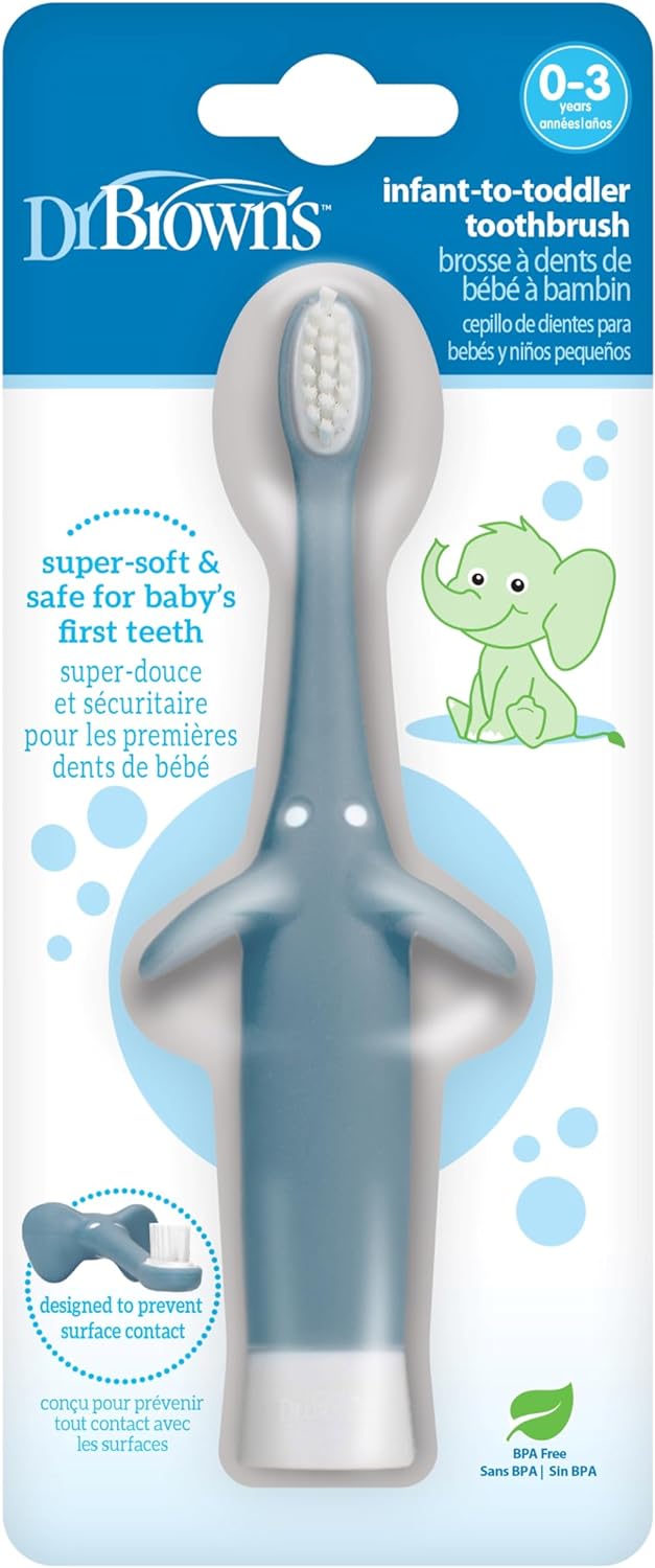 Dr. Browns Infant-to-Toddler Training Toothbrush, Elephant