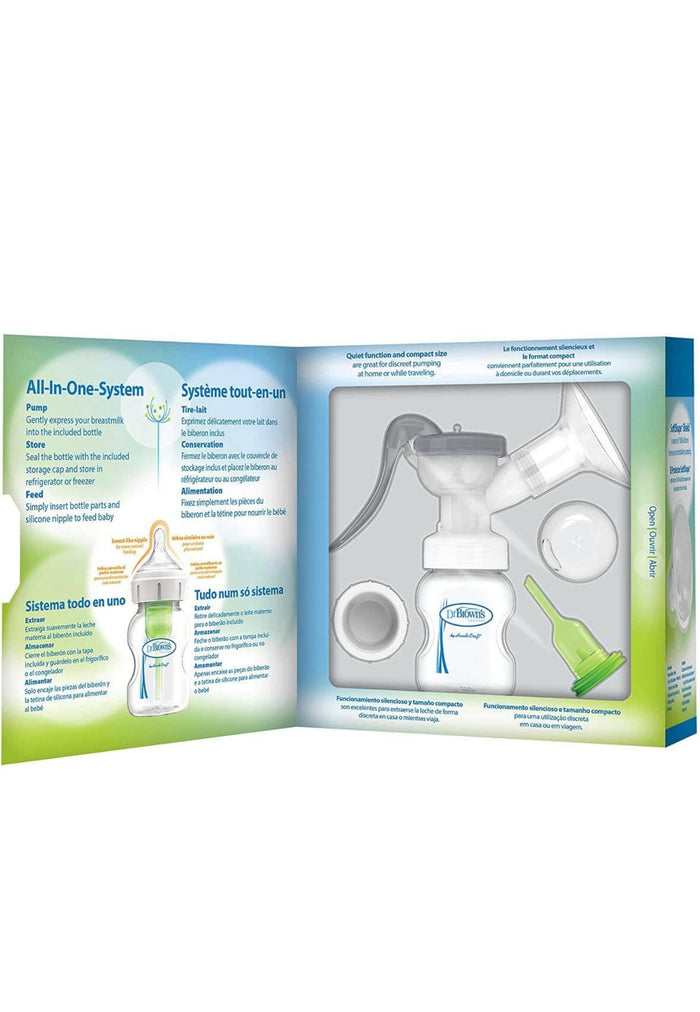 Dr. Brown's Manual Breast Pump with Softshape Silicone Shield.