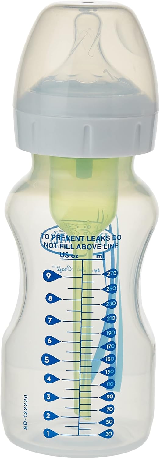 Dr Browns Plastic Wide-Neck Options+ Bottle, 1 Pack, 270ml