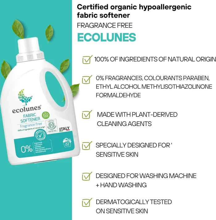 Ecolunes Fragrance-Free Fabric Softener (1 Liter)