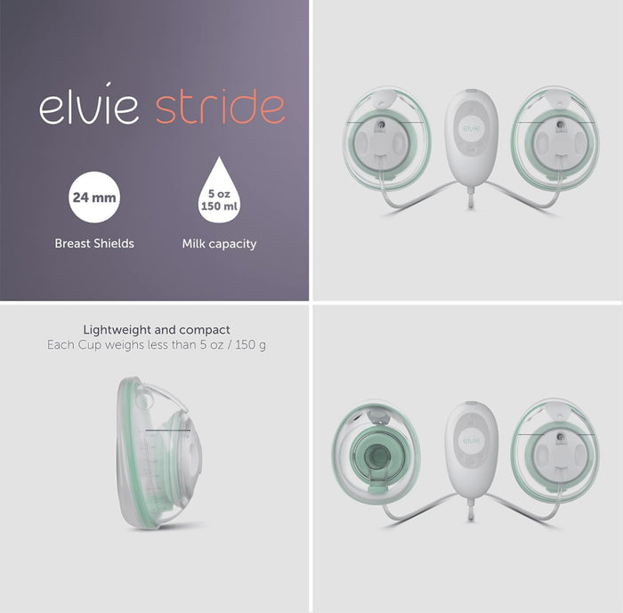 Elvie Stride 1 Hospital-Grade App-Controlled Double Electric Breast Pump