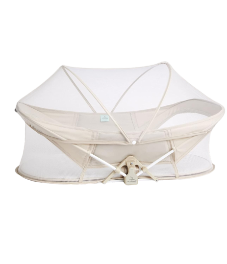 Ergo Pouch Portable Bassinet With Mattress, Net and Backpack (Beige)