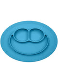 ezpz Mini Mat Silicone Suction Plate with Built (Blue).