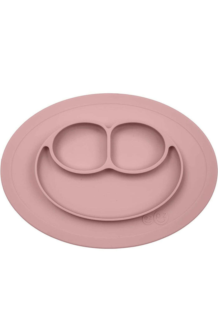 ezpz Mini Mat Silicone Suction Plate with Built (Blush).