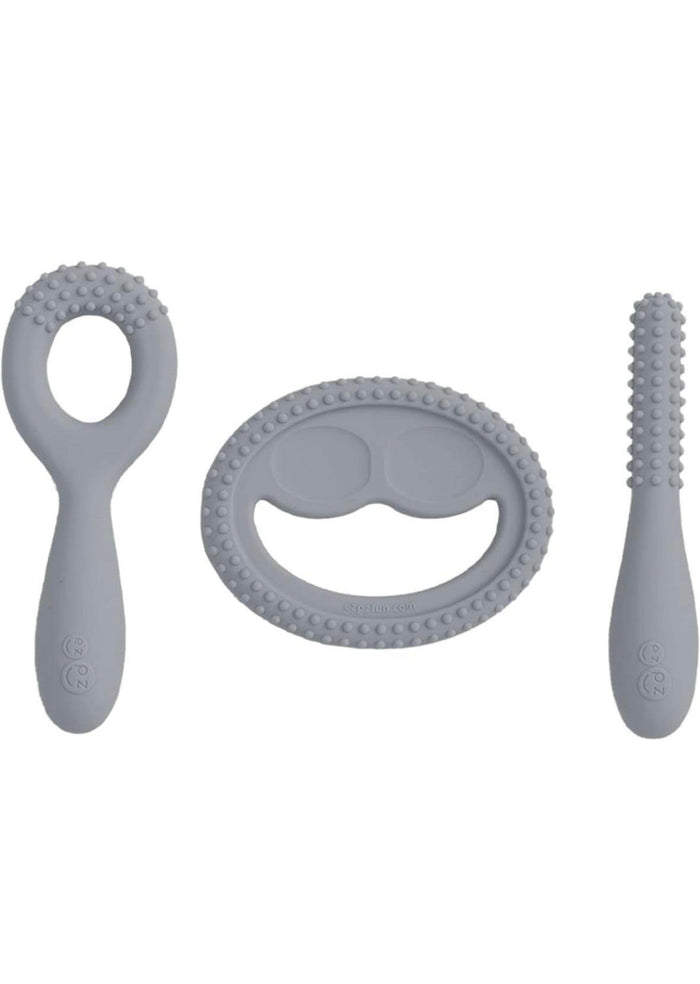 ezpz Oral Development Tools (3 Pack in Gray).
