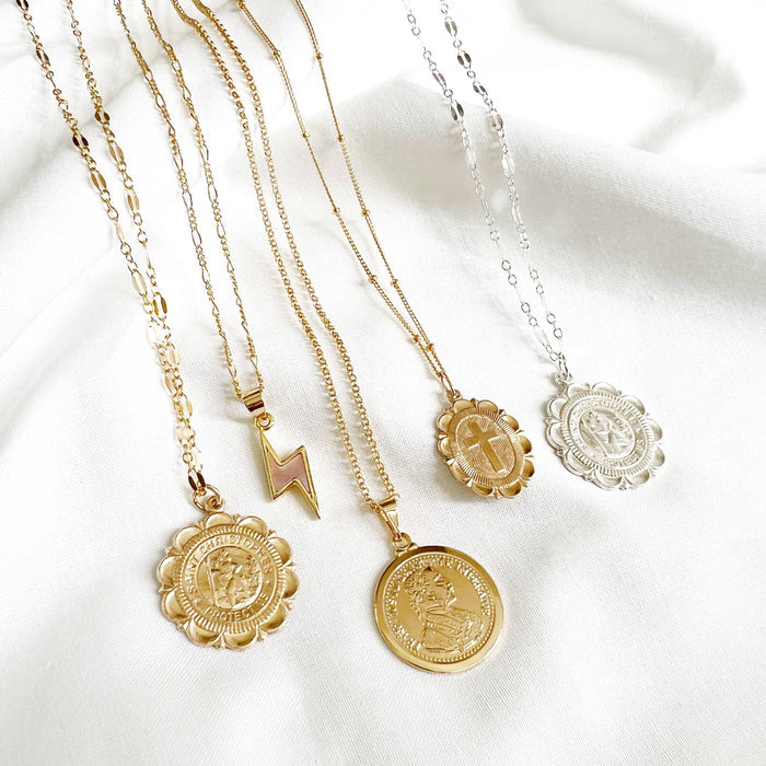 Faith Religious Cross Necklace Gold Filled Sterling Silver