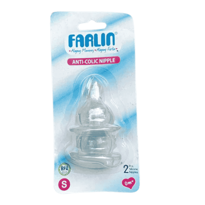 Farlin Anti-Colic Silicone Nipple (0 Months +) 2 Pcs