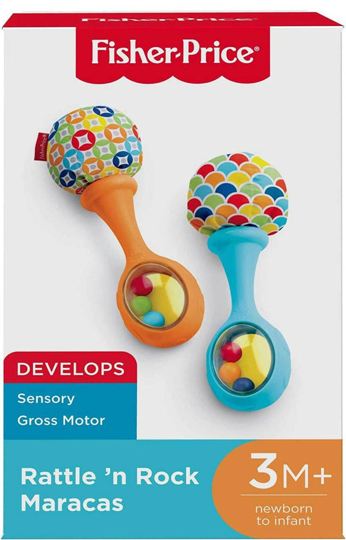 Fisher-Price Rattle 'n Rock Maracas, Blue/Orange.