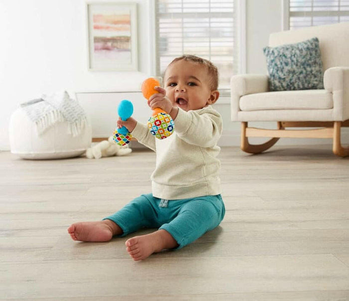 Fisher-Price Rattle 'n Rock Maracas, Blue/Orange.