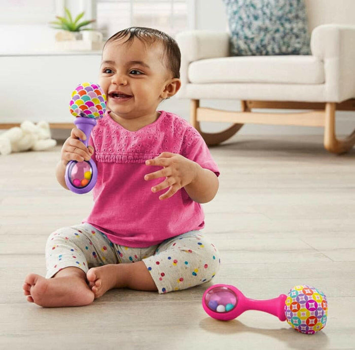 Fisher-Price Rattle 'n Rock Maracas, Blue/Orange.