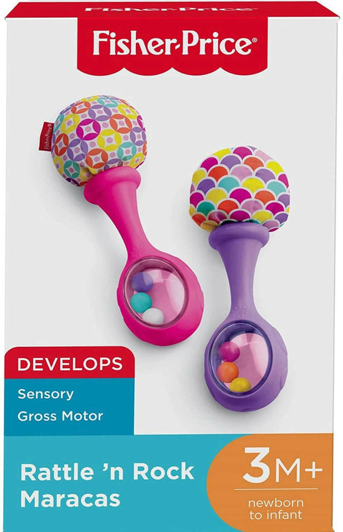 Fisher-Price Rattle 'n Rock Maracas, Blue/Orange.