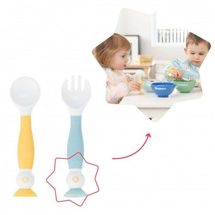 Flexibles learning cutlery by Badabulle.