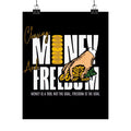 YHGM Freedom Over Fortune motivational wall art poster, photo 2