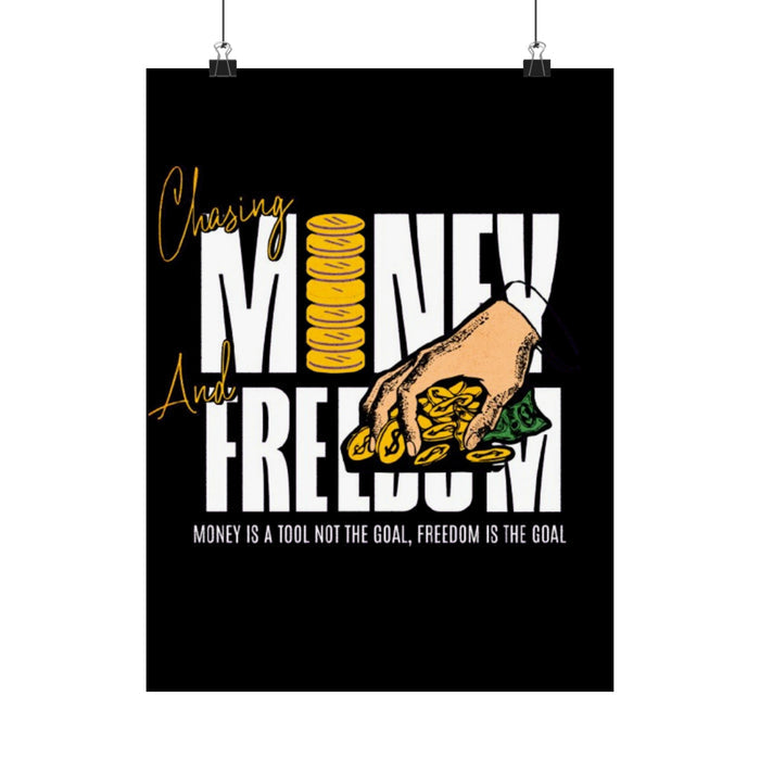 YHGM Freedom Over Fortune motivational wall art poster, photo 4