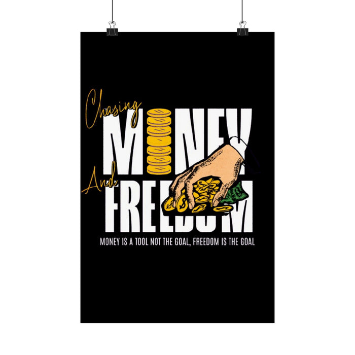 YHGM Freedom Over Fortune motivational wall art poster, photo 5