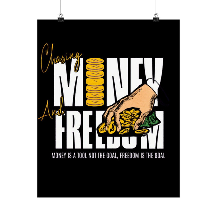 YHGM Freedom Over Fortune motivational wall art poster, photo 6
