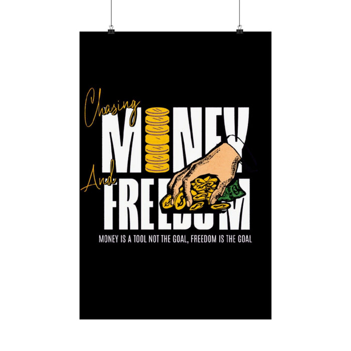 YHGM Freedom Over Fortune motivational wall art poster, photo 8