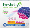 Freshdays Natural Cotton Feel LONG SCENTED Pantyliners, 72pcs