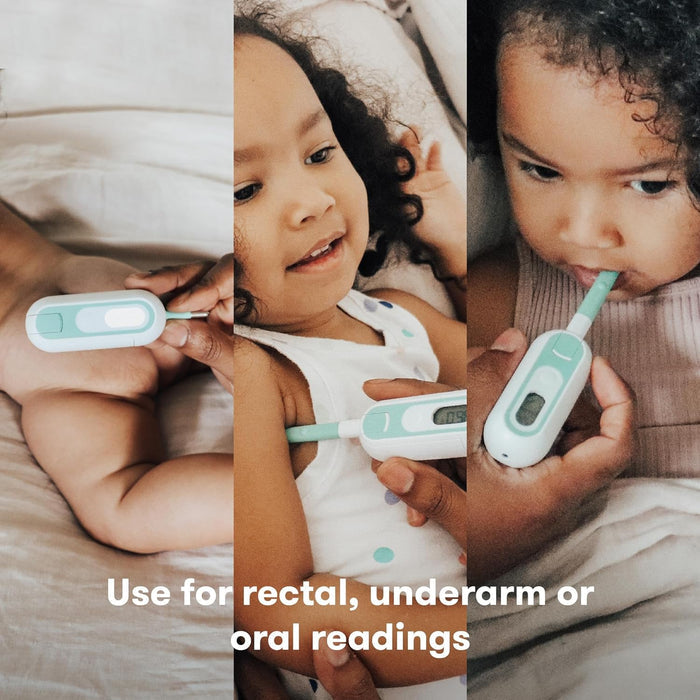 Frida Baby 3-in-1 True Temp Digital Thermometer for Fevers, Babies & Kids (Rectal, Underarm + Oral)