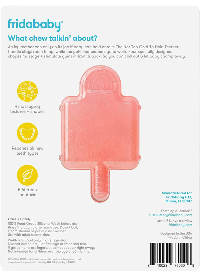 Not-Too-Cold-to-Hold BPA-Free Silicone Teether for Babies by Frida Baby.